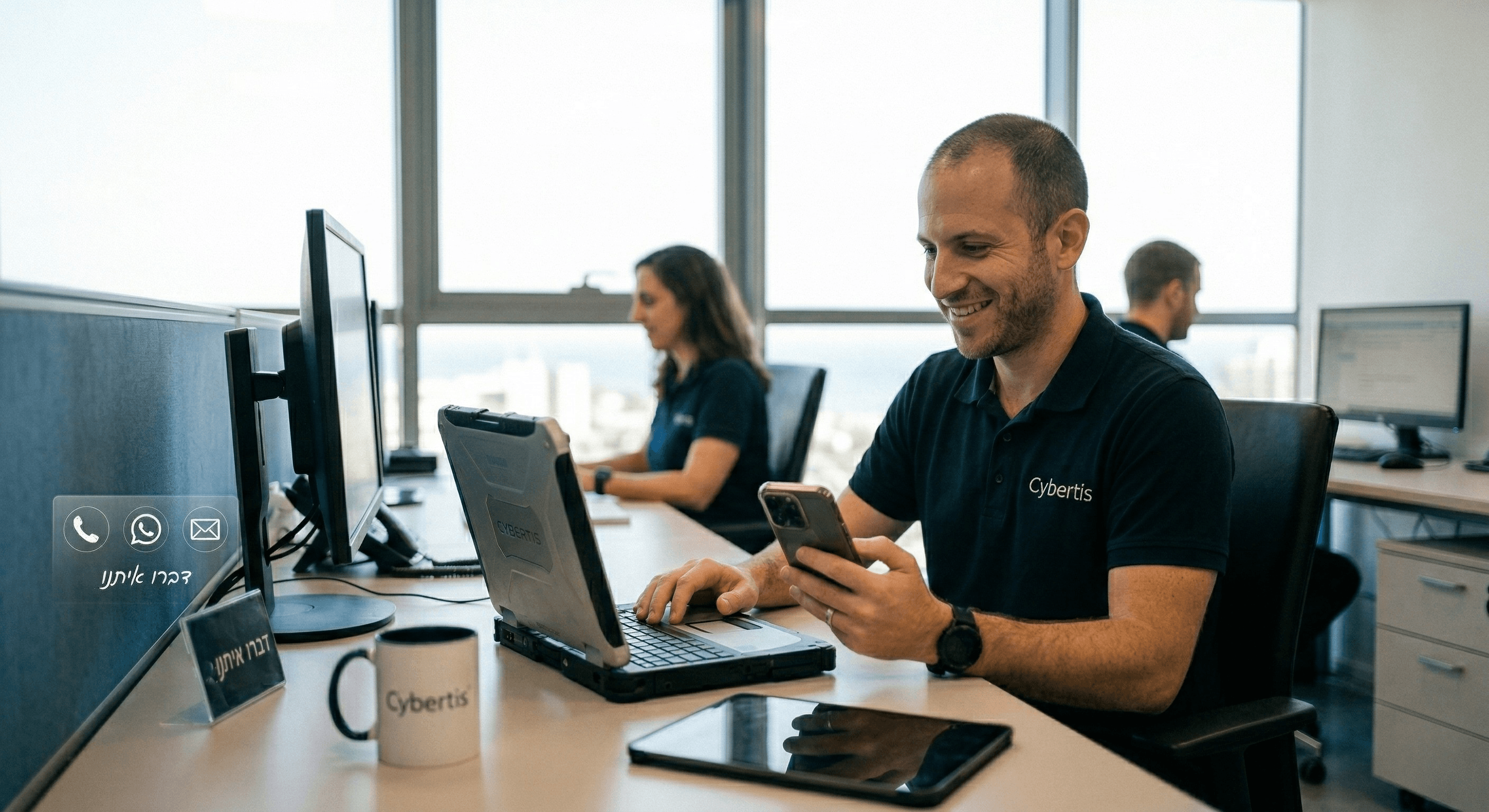 רותם שיינס, מנכ"ל Cybertis, בפגישת ייעוץ CISO אסטרטגית – Herzliya Pituach